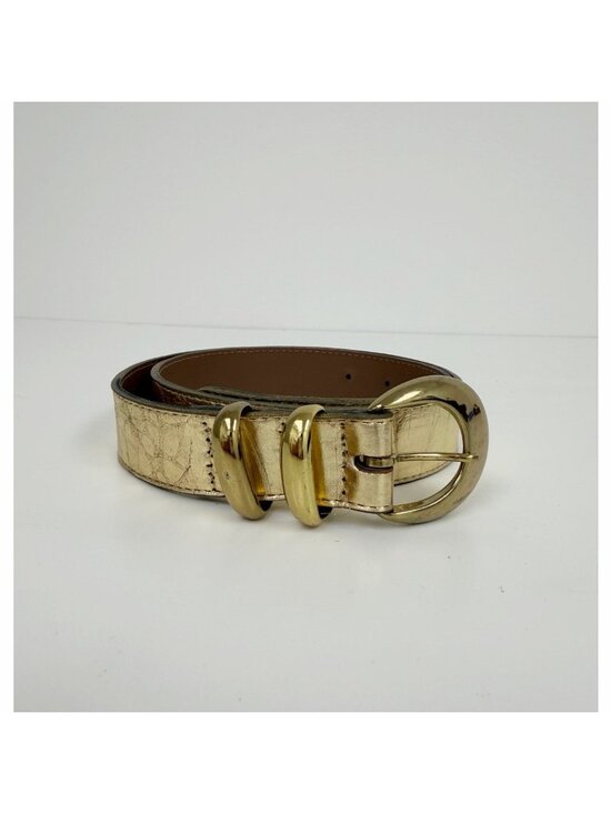 r. olivieri designs Women\'s vintage gold Genuine Leather Belt 90s Y2K main image 5